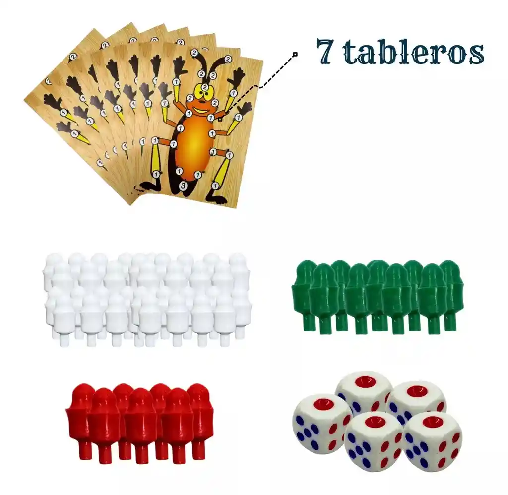 Juego De Mesa La Cucaracha Percepción Integración Familiar Dados