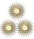 Espejos Decorativos De Pared Redondos Circulares X 3 Unidades