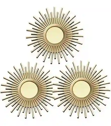 Espejos Decorativos De Pared Redondos Circulares X 3 Unidades