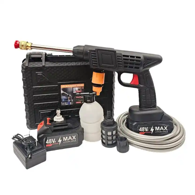 Hidrolavadora Inalámbrica Portátil Recargable 48v Con 2 Baterias.