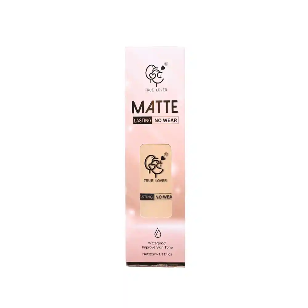 Base Líquida Matte Lasting A Prueba De Agua Tono 1 - True Lover