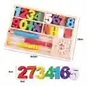 Juego Madera Didáctico Montessori Calculador Matemático Ábaco