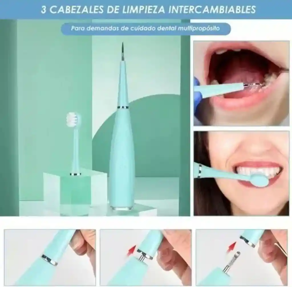 Limpiador De Dientes Electrico 3en1 Removedor Sarro Cepillo