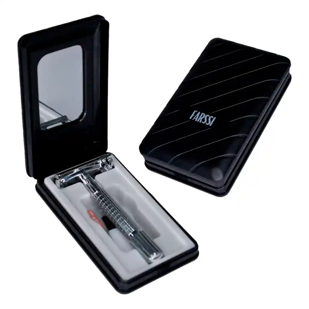 Máquina De Afeitar Clásica Tradicional + Cuchilla Shaver Negra