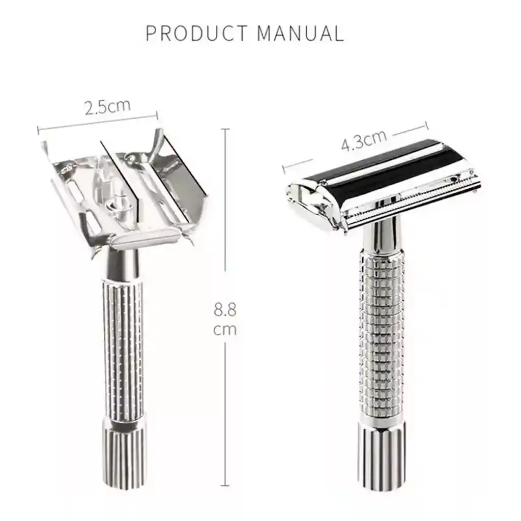 Máquina De Afeitar Clásica Tradicional + Cuchilla Shaver Negra