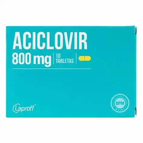 Aciclovir 800 Mg X 10 Tabletas