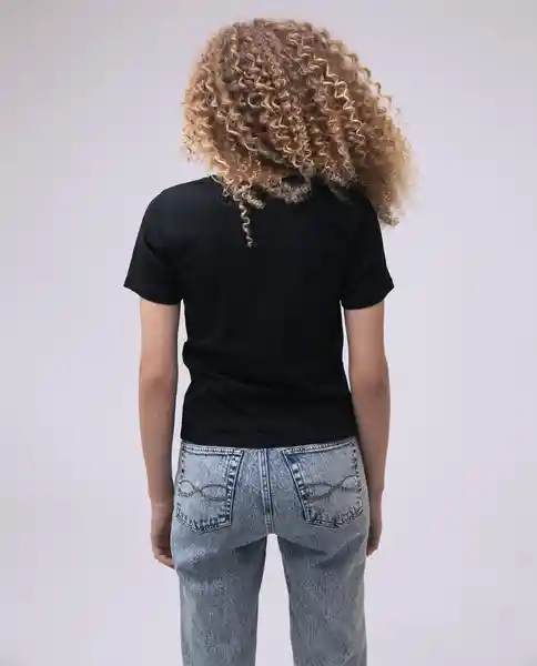  Camiseta Mujer Negro Talla Xs 600D002 AMERICANINO 