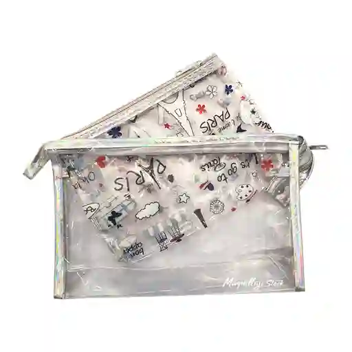 Cosmetiquera Transparente X2 (la-9677)