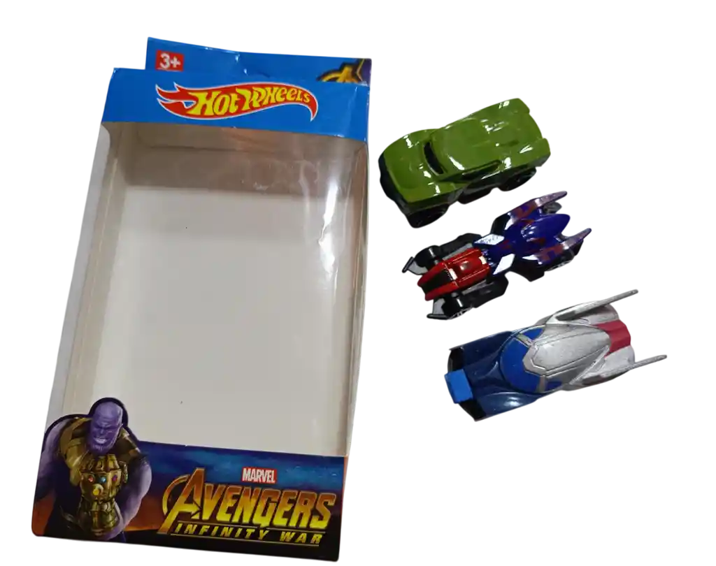 Avengers Auto Carro De Metal Coleccionable X 3