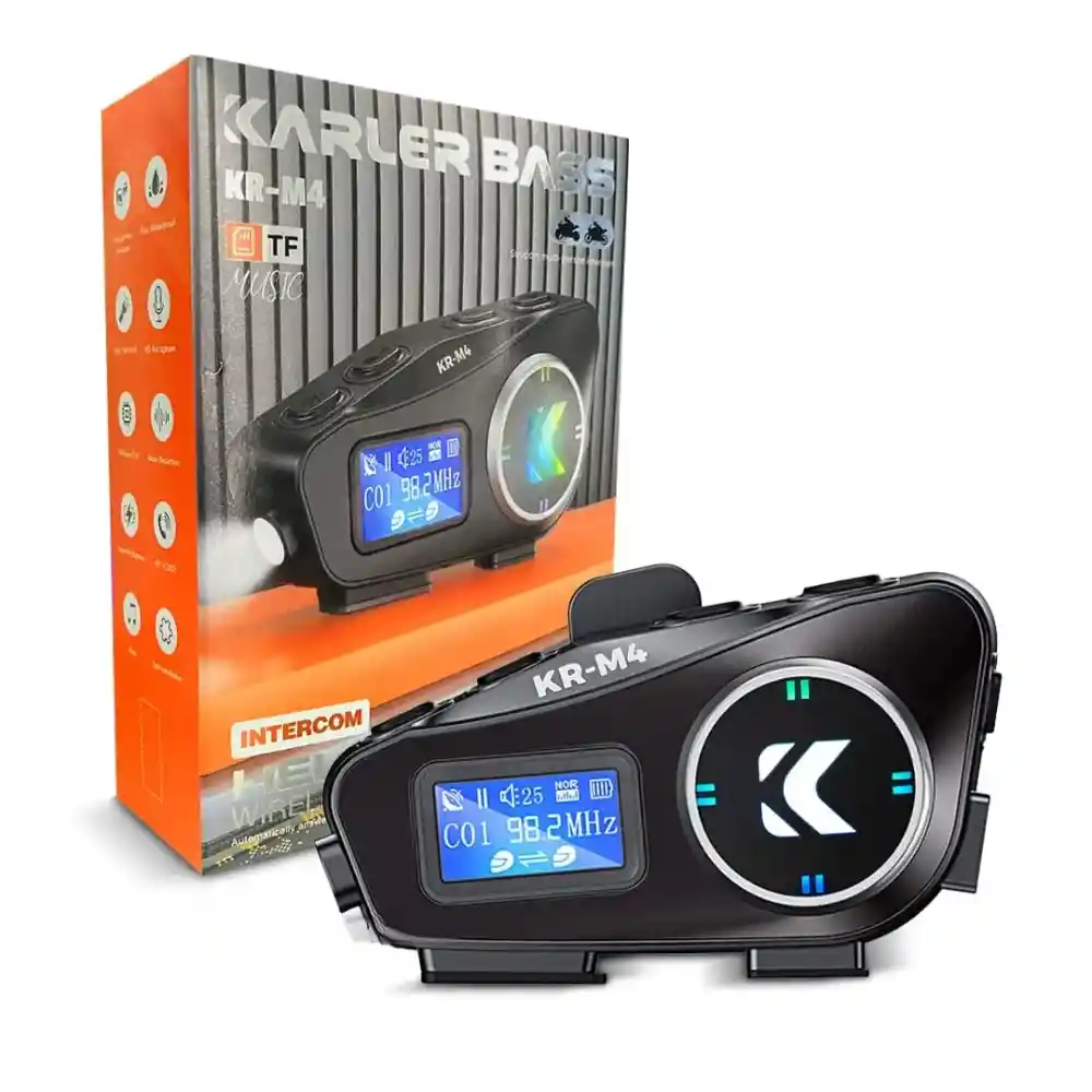 Intercomunicador Casco Moto Bluetooth Kr-m4 Radio Fm