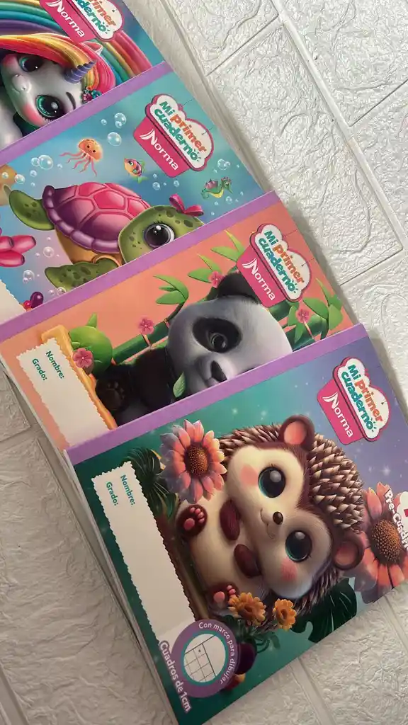 Cuaderno Cocido Norma A Mi Primer Cuaderno Pre-cuadritos A Niña