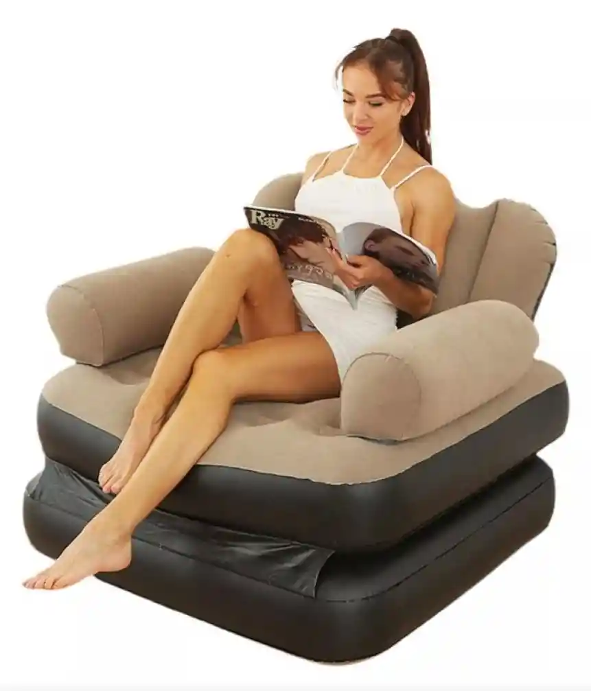 Sofa Cama Inflable De Doble Uso Plegable Multifunción