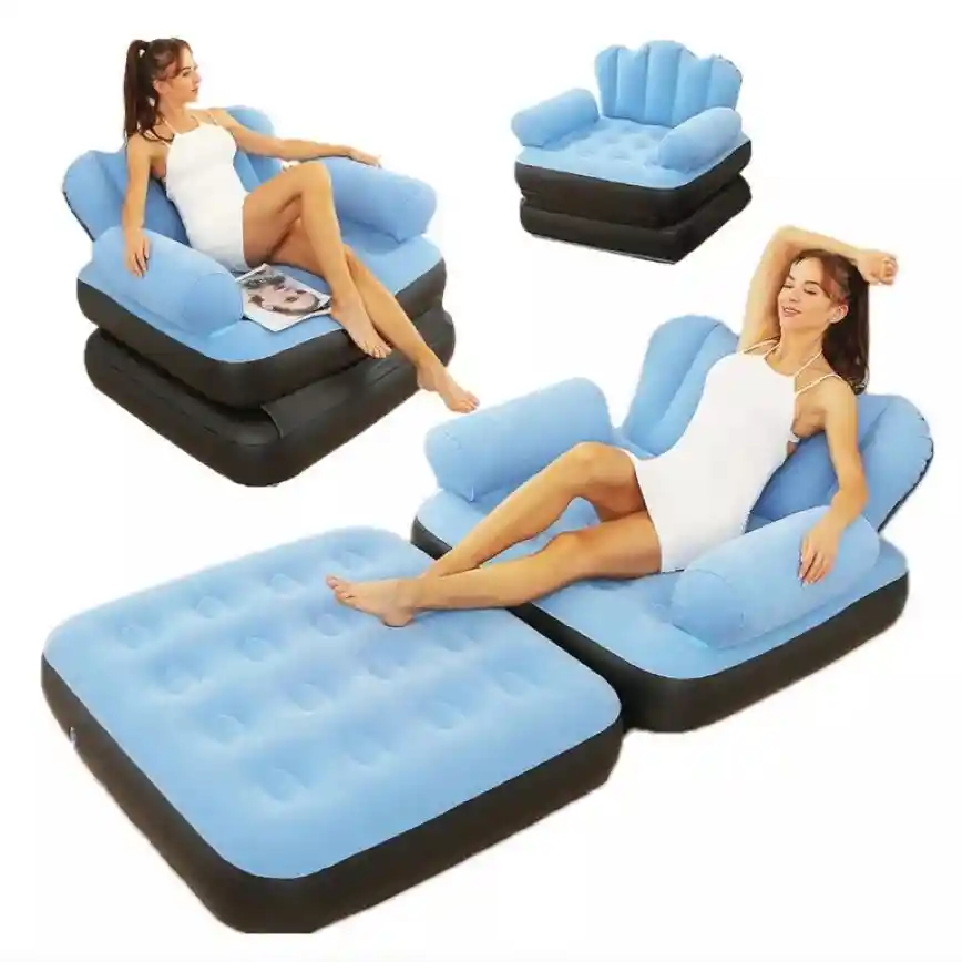 Sofa Cama Inflable De Doble Uso Plegable Multifunción