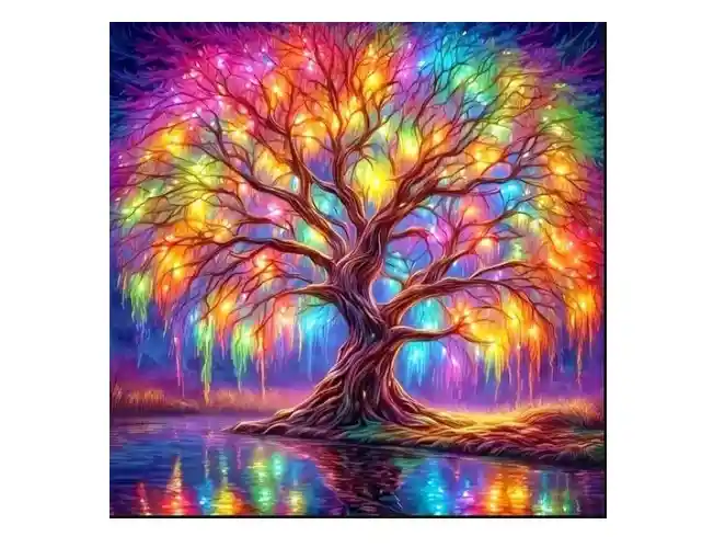 Kit Pintura De Diamantes 5d Para Bricolaje 20x20 Cm Arbol