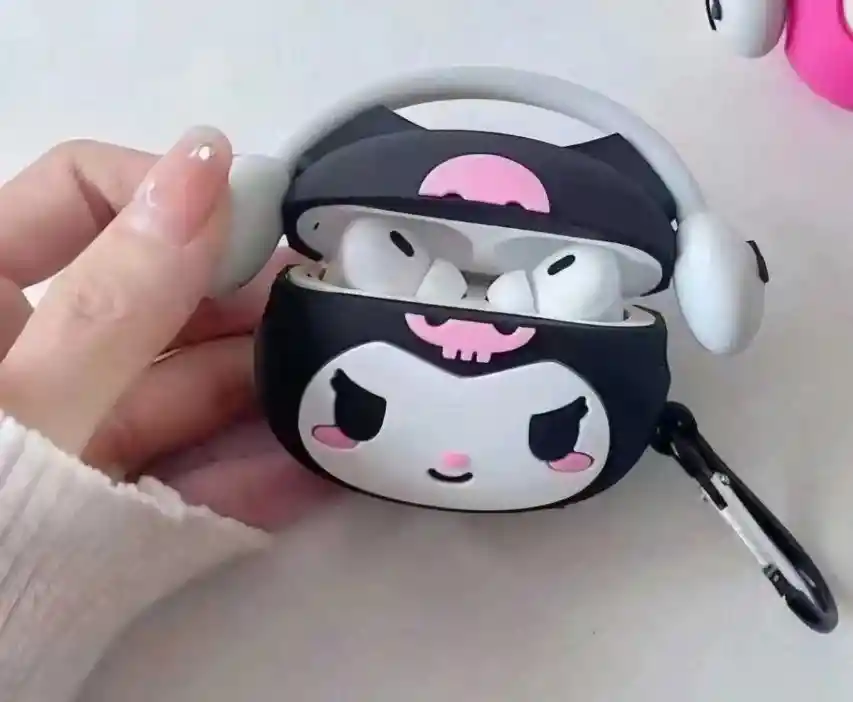 Funda Protector Audífonos Airpods Pro 2 Apple Muñeca Kuromi