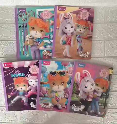 Cuaderno Cocido 50h Linea Niña Peluches Con Aroma Y Stickers