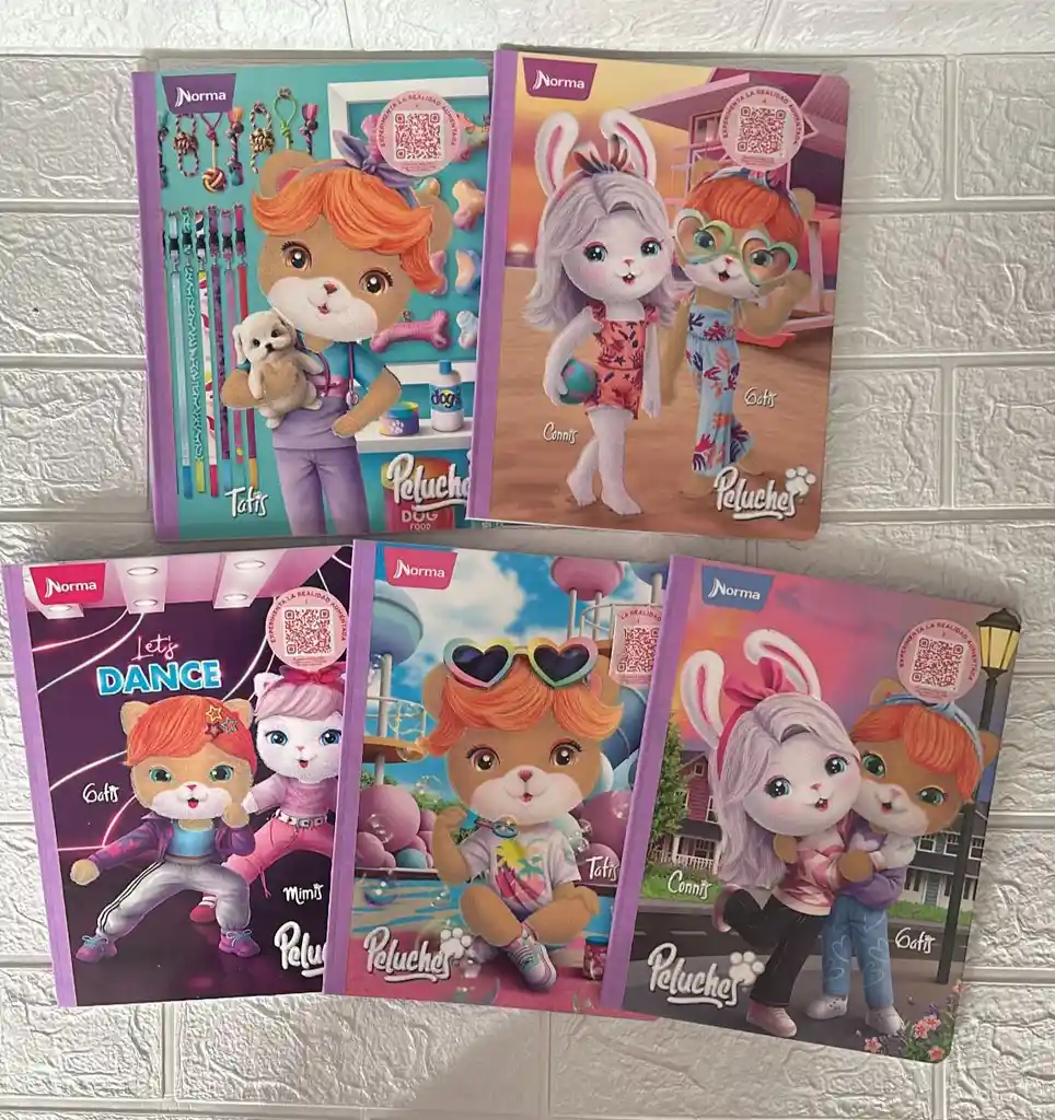 Cuaderno Cocido 50h Linea Niña Peluches Con Aroma Y Stickers