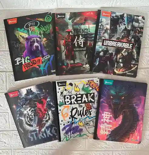 Cuaderno Cocido 50h Cuadros Niño Expresarte Norma Con Stickers