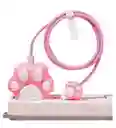 Kit Protector Funda Garra Huella Rosa Forro Cargador Iphone 20w