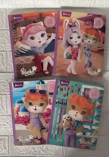 Cuaderno Cocido 100h Linea Niña Peluches Con Stickers Y Aroma