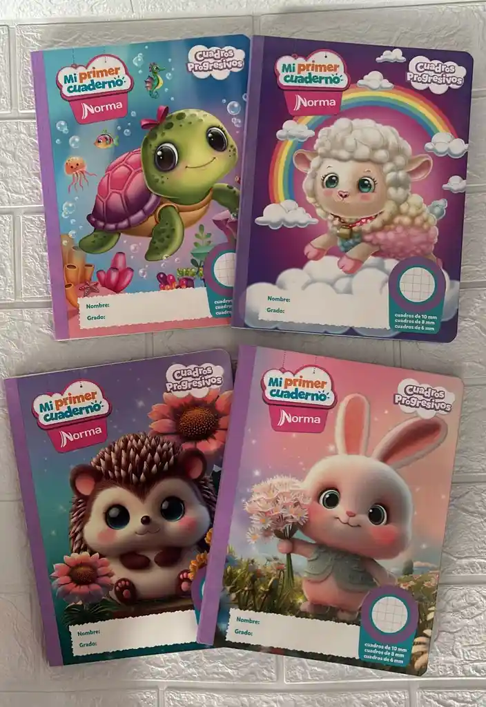 Cuaderno Cocido 100h Cuadros Progresivos Niña
