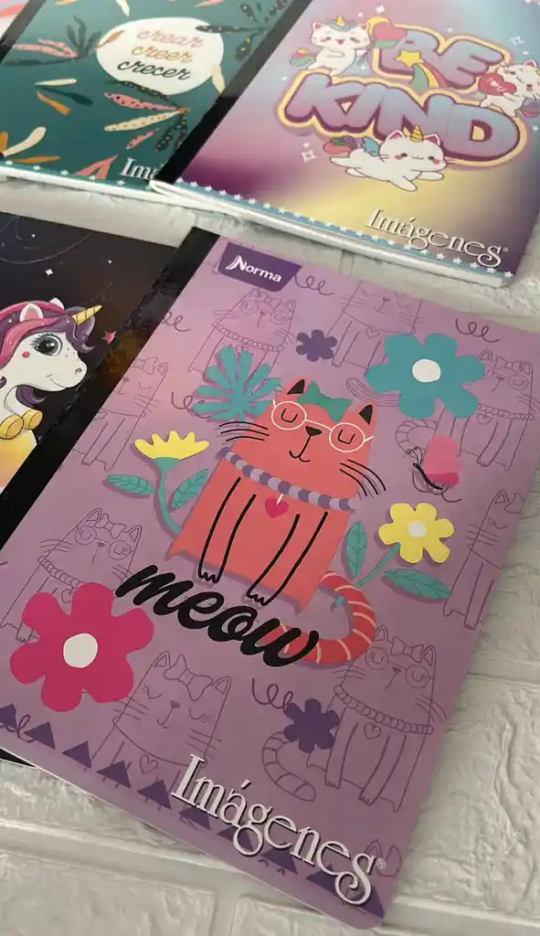 Cuaderno Cocido 50h Cuadros Niña Norma Sencillo