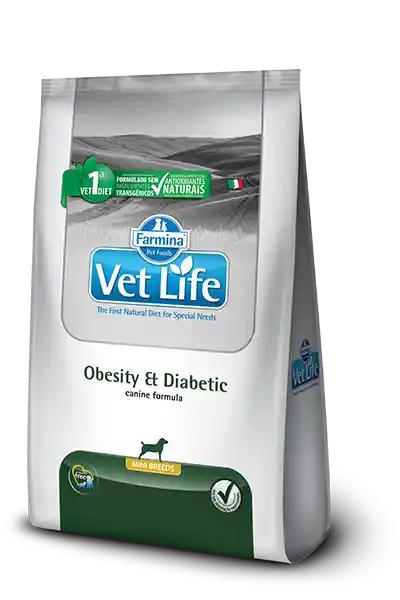 Vet Life Canine Obesity Diabetic Mini X 2 Kg