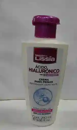 Crema Para Peinar Lissia Ácido Hialurónico Y Keratina 290ml