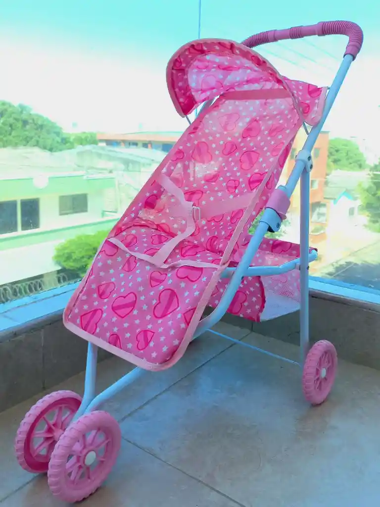 Coche Para Muñecas Happy Metálico 3 Ruedas