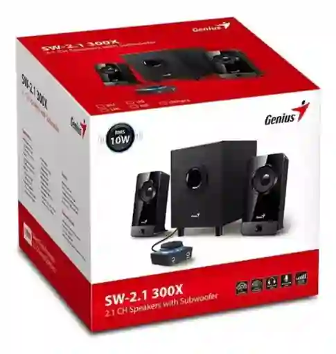 Parlantes Genius Sw-2.1 300x Con Subwoofer 10w 3.5mm Nnet Gn