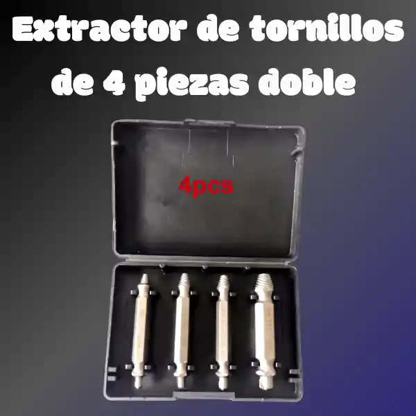 Extractor Removedor De Tornillos De 4 Piezas