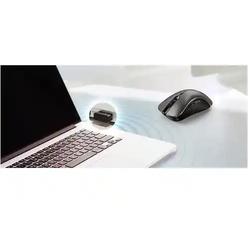 Mouse Genius Ergonómico Inalambrico Silencioso 8100s Negro