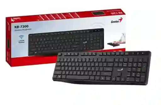 Teclado Inalambrico Genius Kb-7200 / Tecnocenter Color Del Teclado Negro