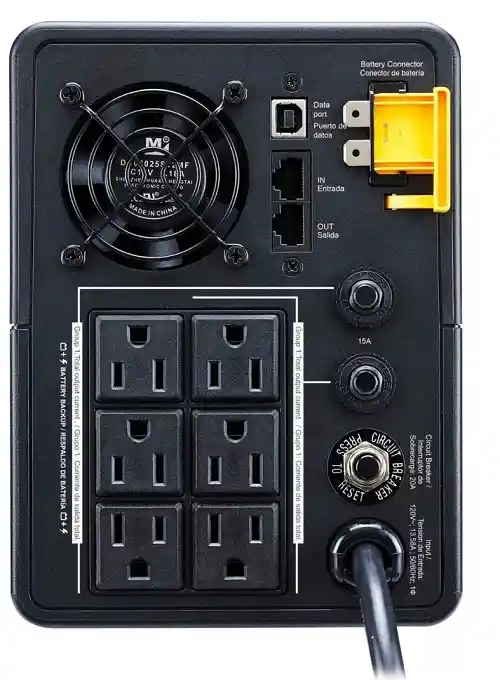Ups Apc Bx2000m-lm 2000va 6 Tomas Avr 1200 Watts Nema 20 Color Negro