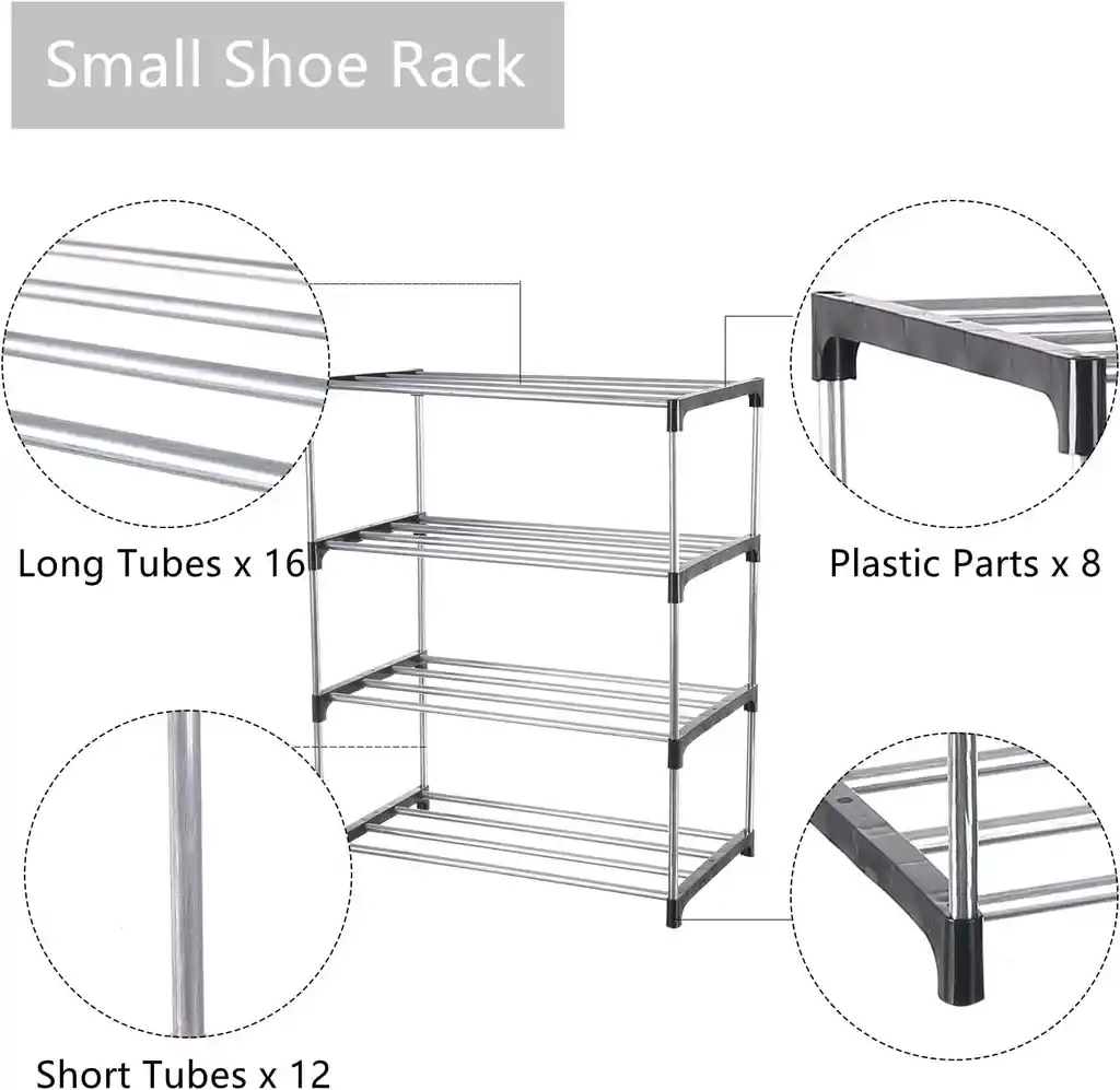Organizador De Zapatos 4 Niveles Acomodador Ropa Zapatero Porta Zapatos