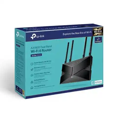 Tp-link, Router Gigabit Wifi 6 Dual Band Ax1800, Archer Ax23 Color Negro