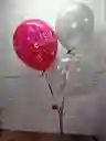 Ramillete Por Tres De Globo En Helio