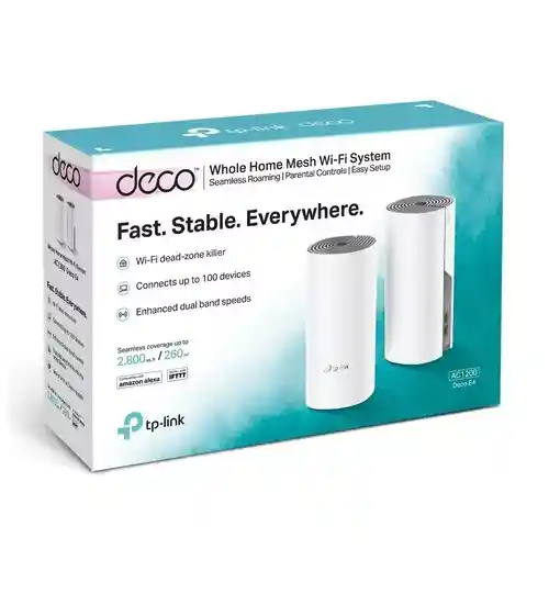 Tp-link, Sistema Wifi Malla Para El Hogar, Deco E4 (2-pack) Color Blanco