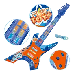 Juguete Guitarra Triangular Azul Para Niños