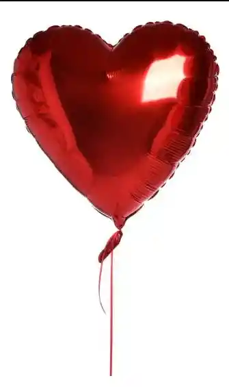 Globo Helio Corazón - Metalizado - Larga Duración