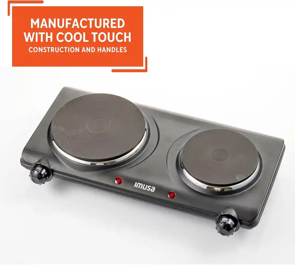 Estufa Eléctrica Portátil Cocina Dos Puestos Imusa 1500watts