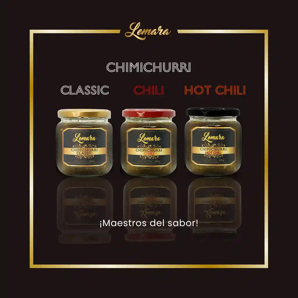 Combo Chimichurri Classic + Chili + Hot Chili Lemara