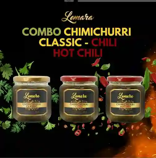 Combo Chimichurri Classic + Chili + Hot Chili Lemara