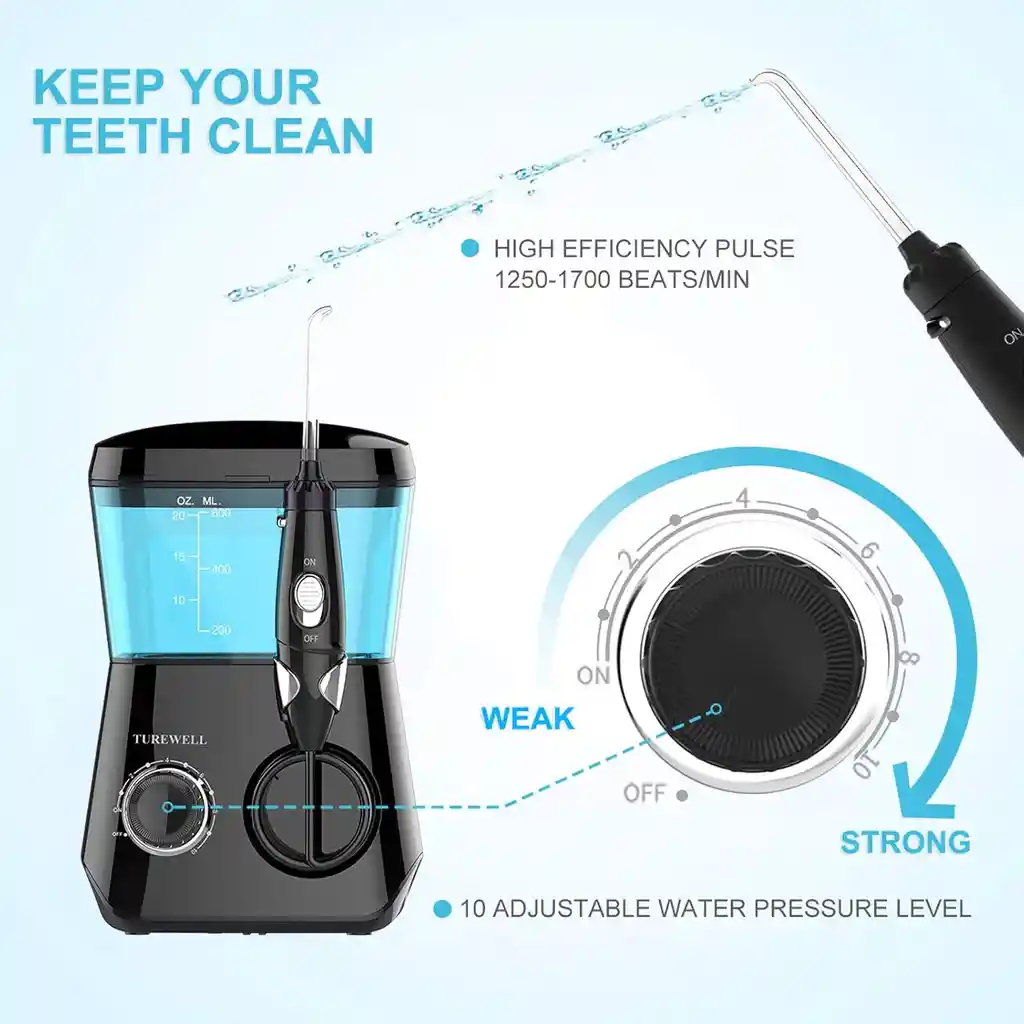 Limpiador De Dientes Waterpik Turewell Negro