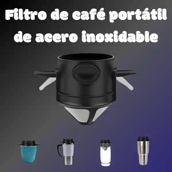 Filtro De Café Plegable Portátil De Acero Inoxidable