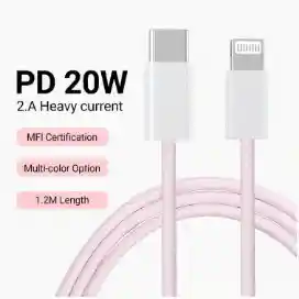 Cable Trenzado Pd 20w Tipo C A Lightning Para Iphone - Ipad - Ipod Carga Rapida