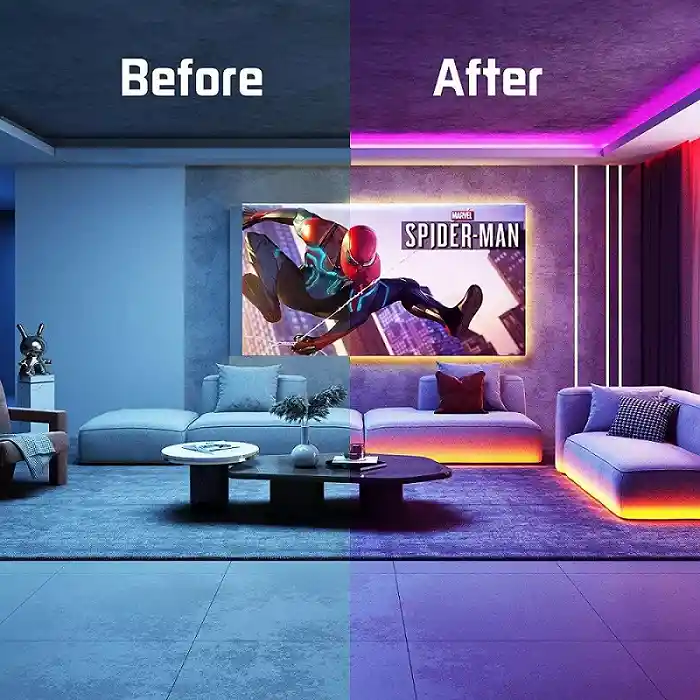 Cinta De Luz Led Rgb 18 Metros Tira Led + Control Bt 60 Pies