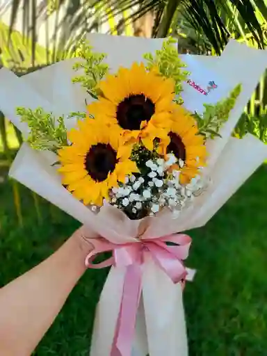 Flores Amarillas Girasoles - Bouquet Sol Y Naturaleza