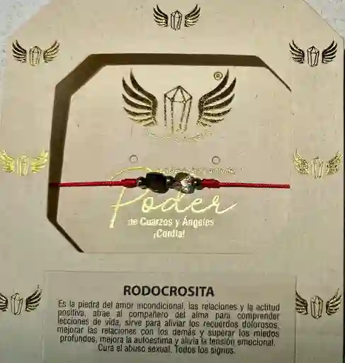 Pulsera Hilo Topacio Rodocrosita