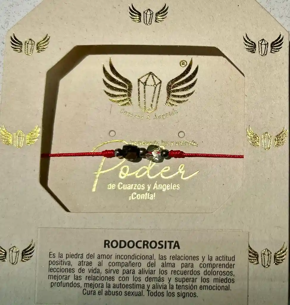 Pulsera Hilo Topacio Rodocrosita